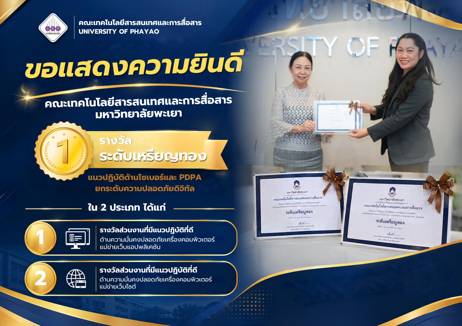 คว้า 2 เหรียญทอง ด้านความมั่นคงปลอดภัยไซเบอร์